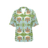 Tiki Wood Island Women's Hawaiian Shirt