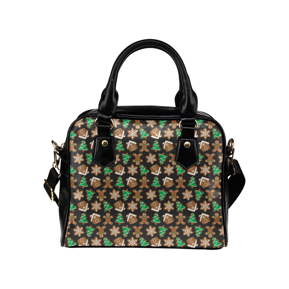 Gingerbread Pattern Print Design 02 Shoulder Handbag