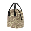 Tiki Brown Mask Print Insulated Lunch Bag