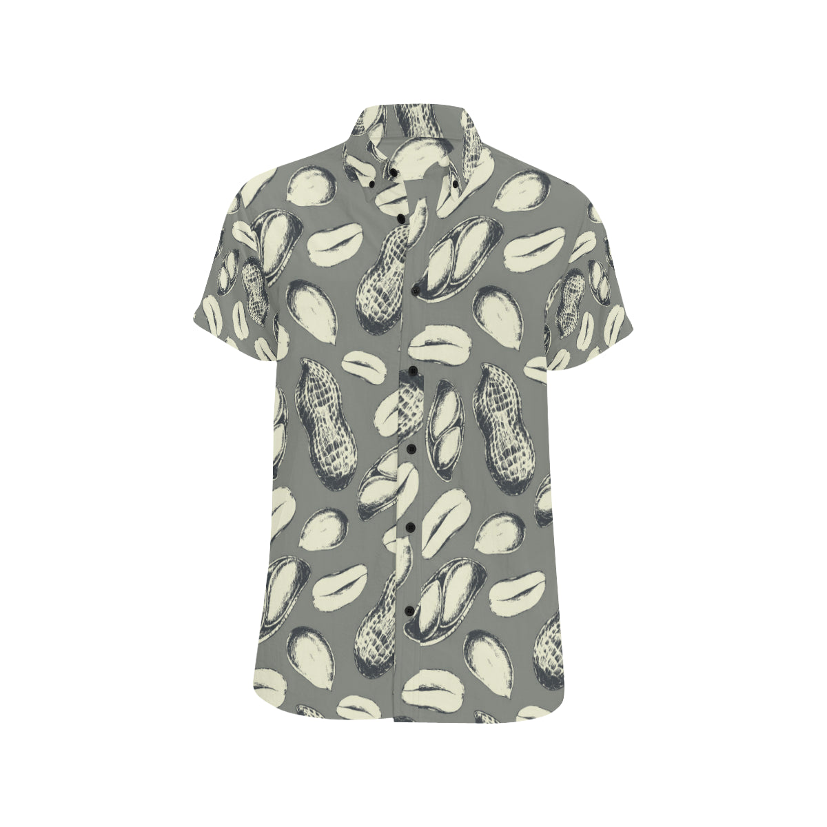 Peanut Pattern Print Design A01 Men's Short Sleeve Button Up Shirt
