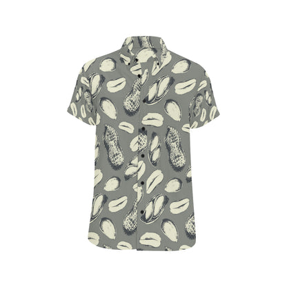 Peanut Pattern Print Design A01 Men's Short Sleeve Button Up Shirt