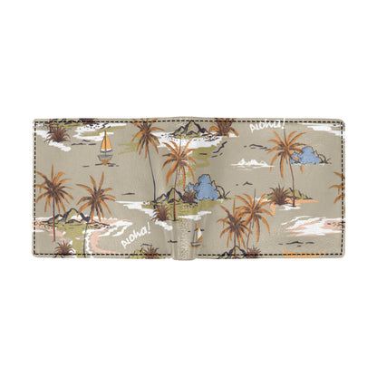 Pacific island Pattern Print Design A05 Men's ID Card Wallet