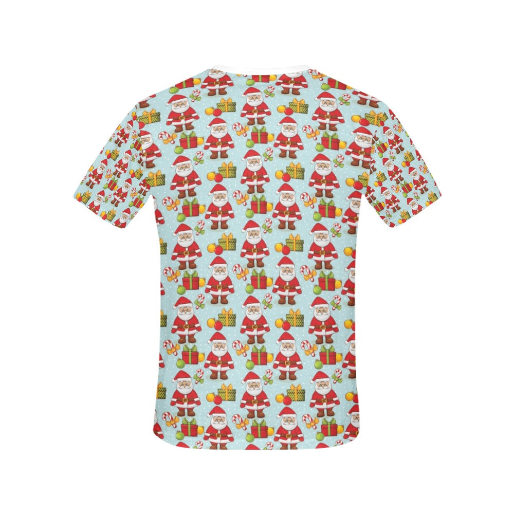 Santa Christmas Themed Print Design LKS303 Women's  T-shirt