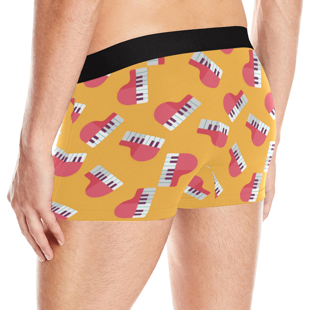 Piano Pattern Print Design 02 Men's Boxer Briefs