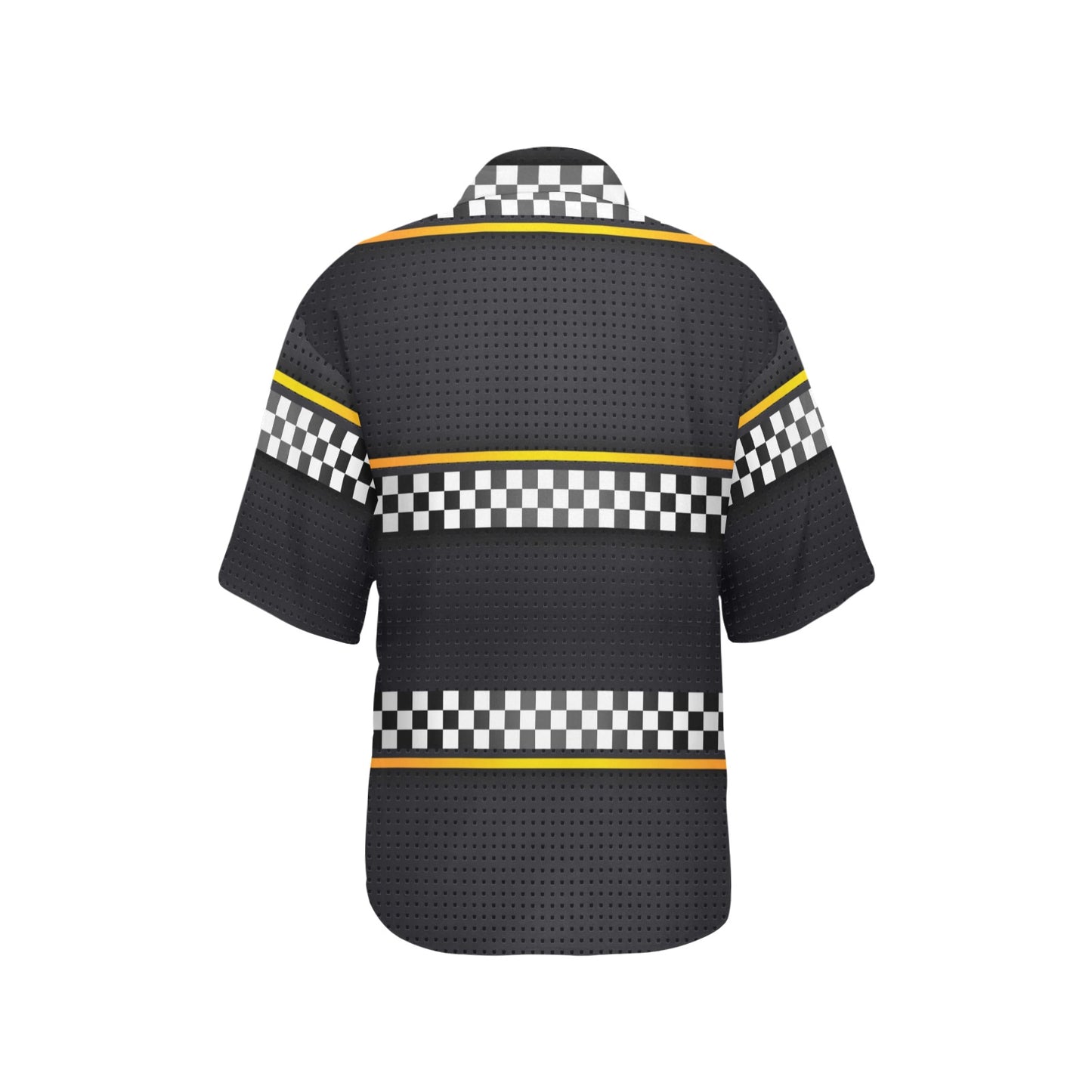 Checkered Flag Yellow Line Style Women's Hawaiian Shirt