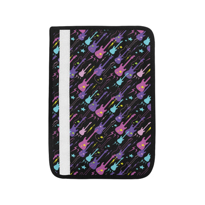 Electric Guitar Pattern Print Design 02 Car Seat Belt Cover