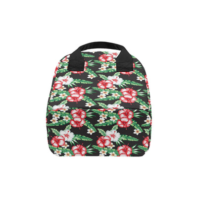 Hawaiian flower tropical leaves Insulated Lunch Bag