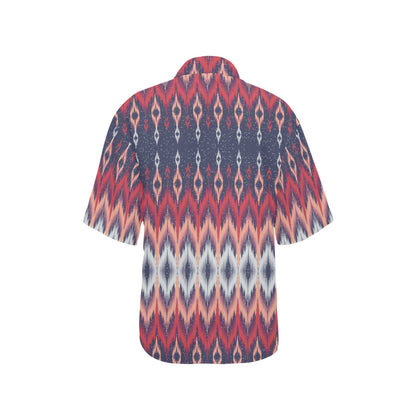 Ikat Print Design LKS401 Women's Hawaiian Shirt