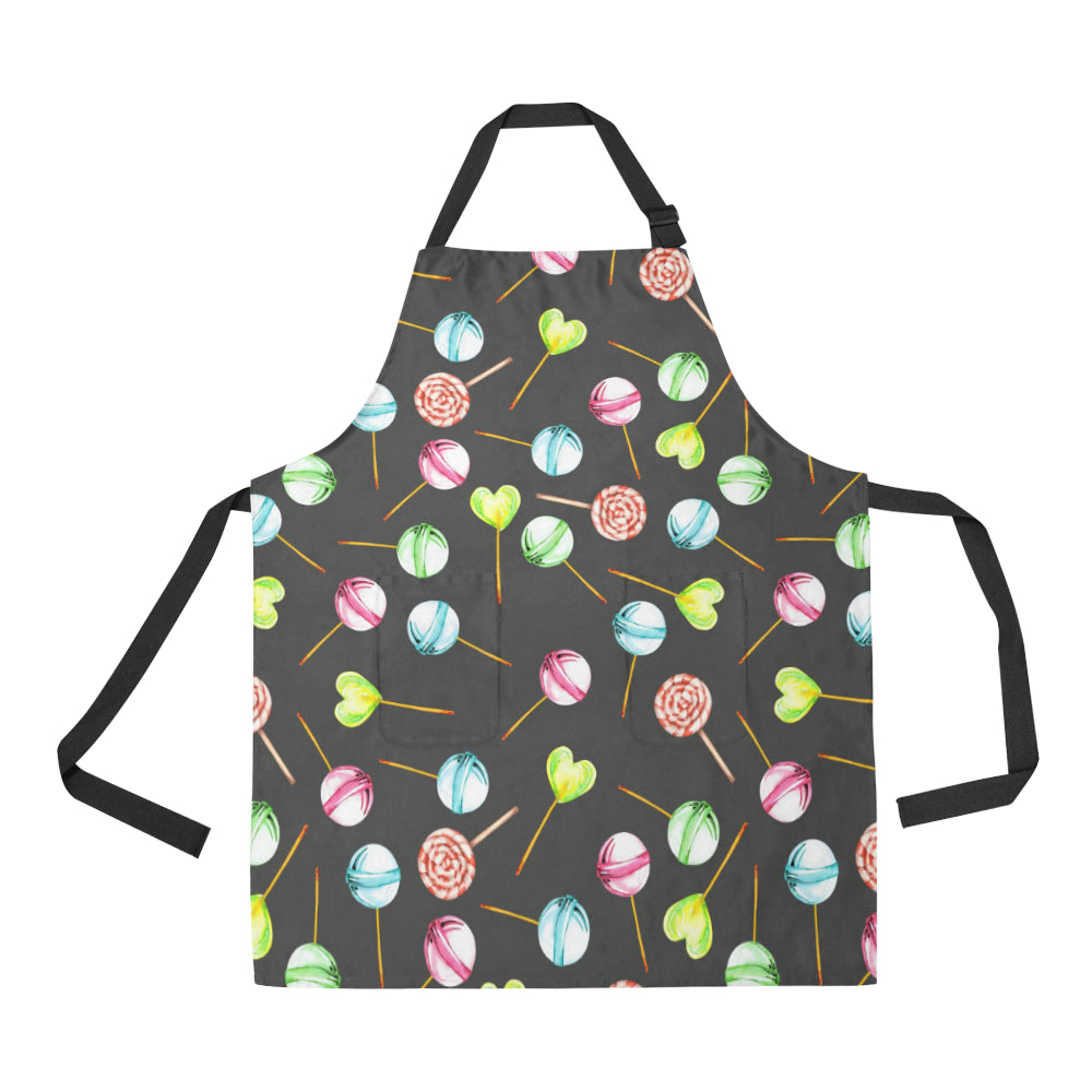 Lollipop Pattern Print Design LL02 Apron with Pocket