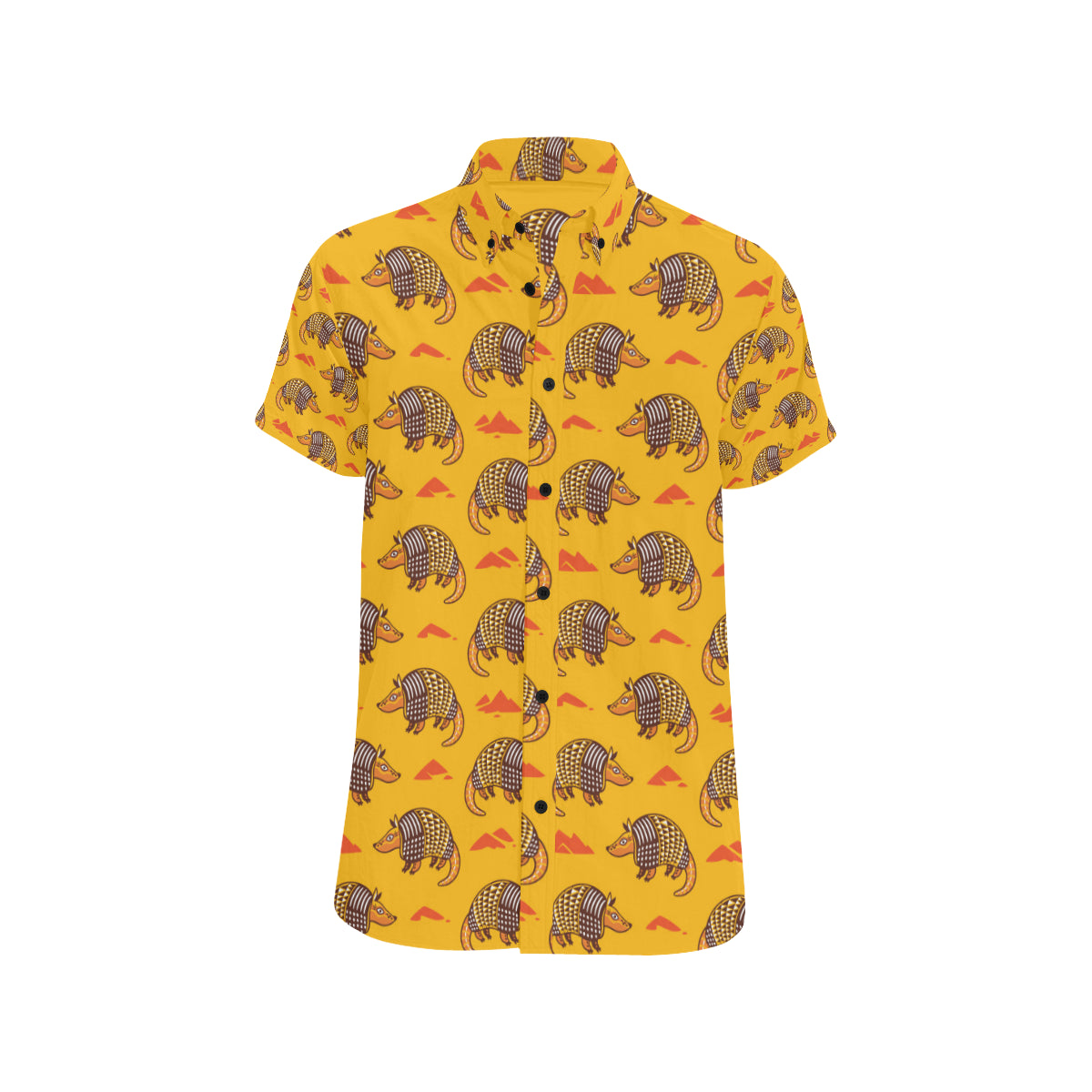 Armadillo Pattern Print Design 03 Men's Short Sleeve Button Up Shirt