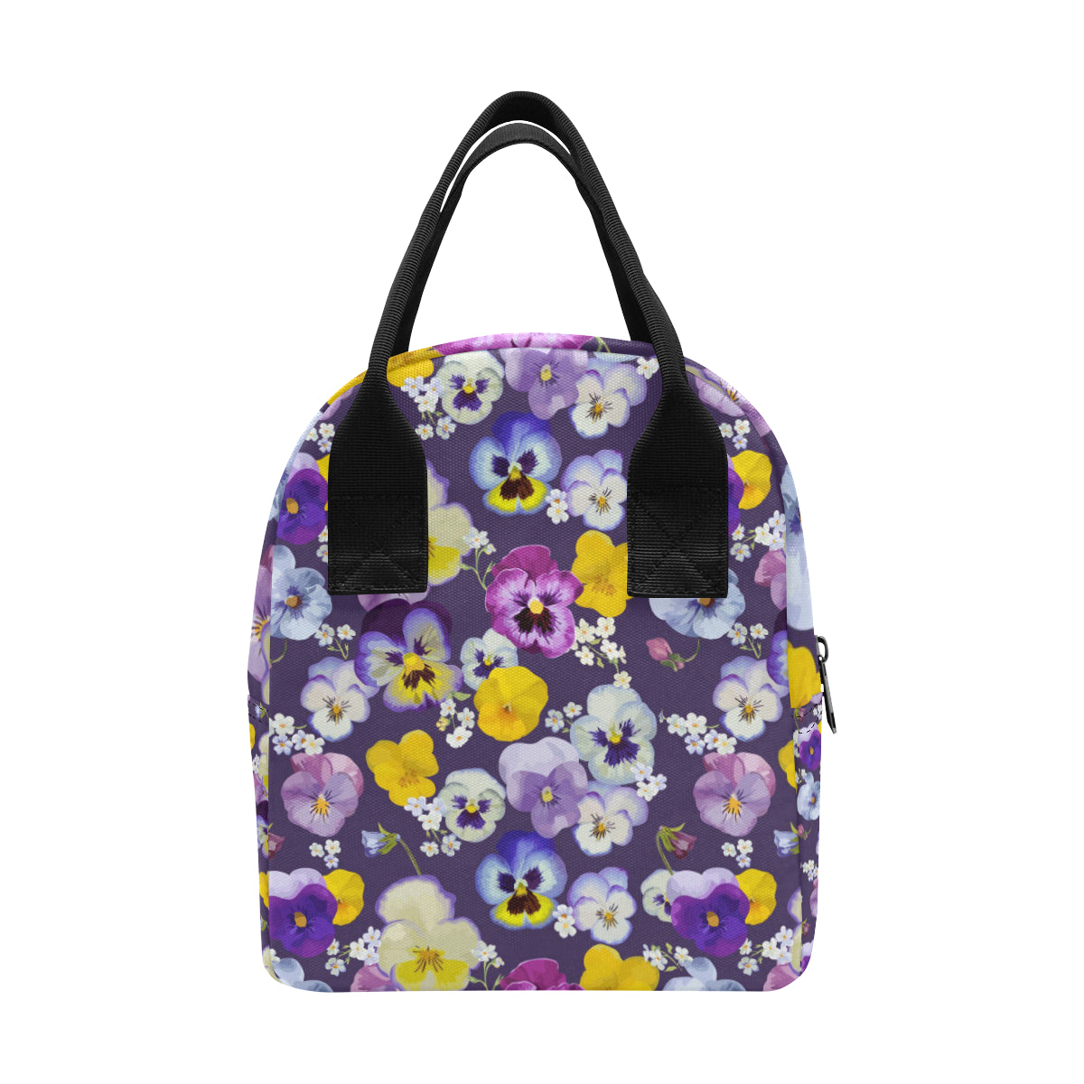 Pansy Pattern Print Design PS02 Insulated Lunch Bag