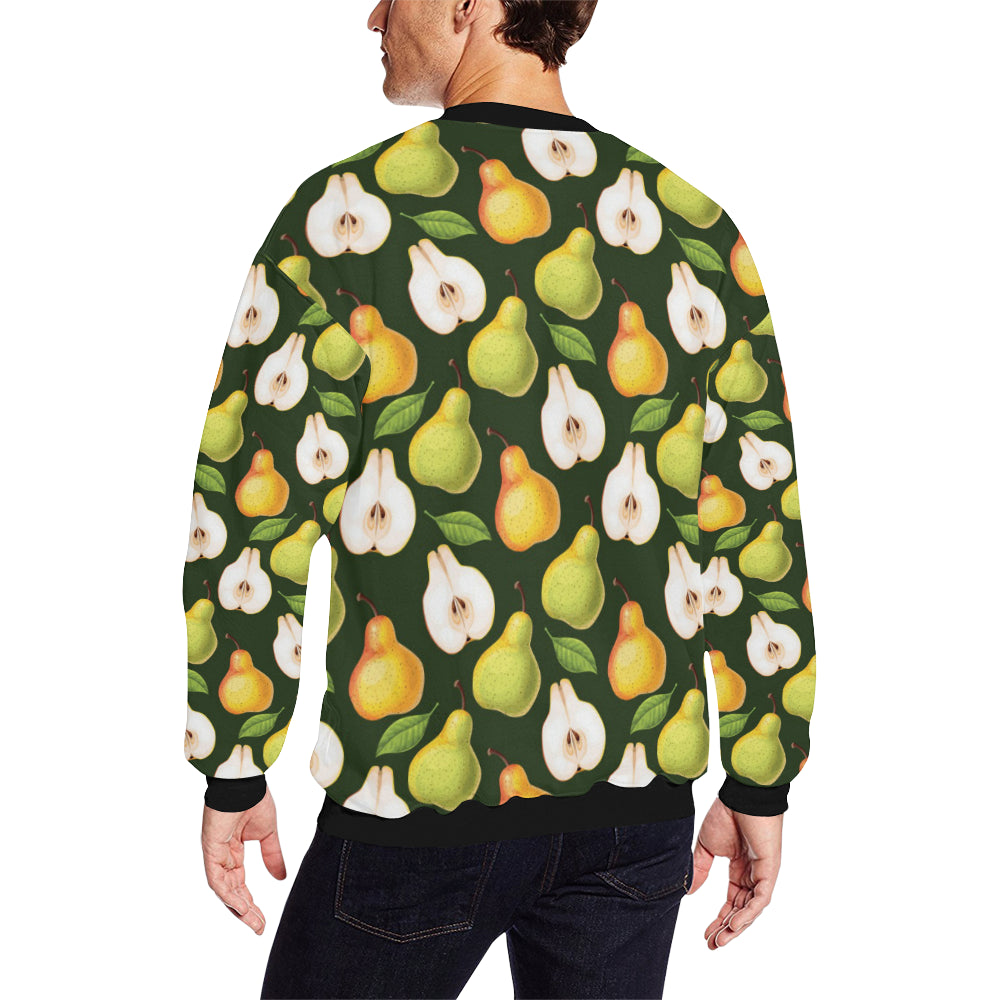 Pear Pattern Print Design PE06 Men Long Sleeve Sweatshirt