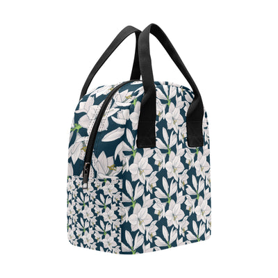 Amaryllis Pattern Print Design AL02 Insulated Lunch Bag