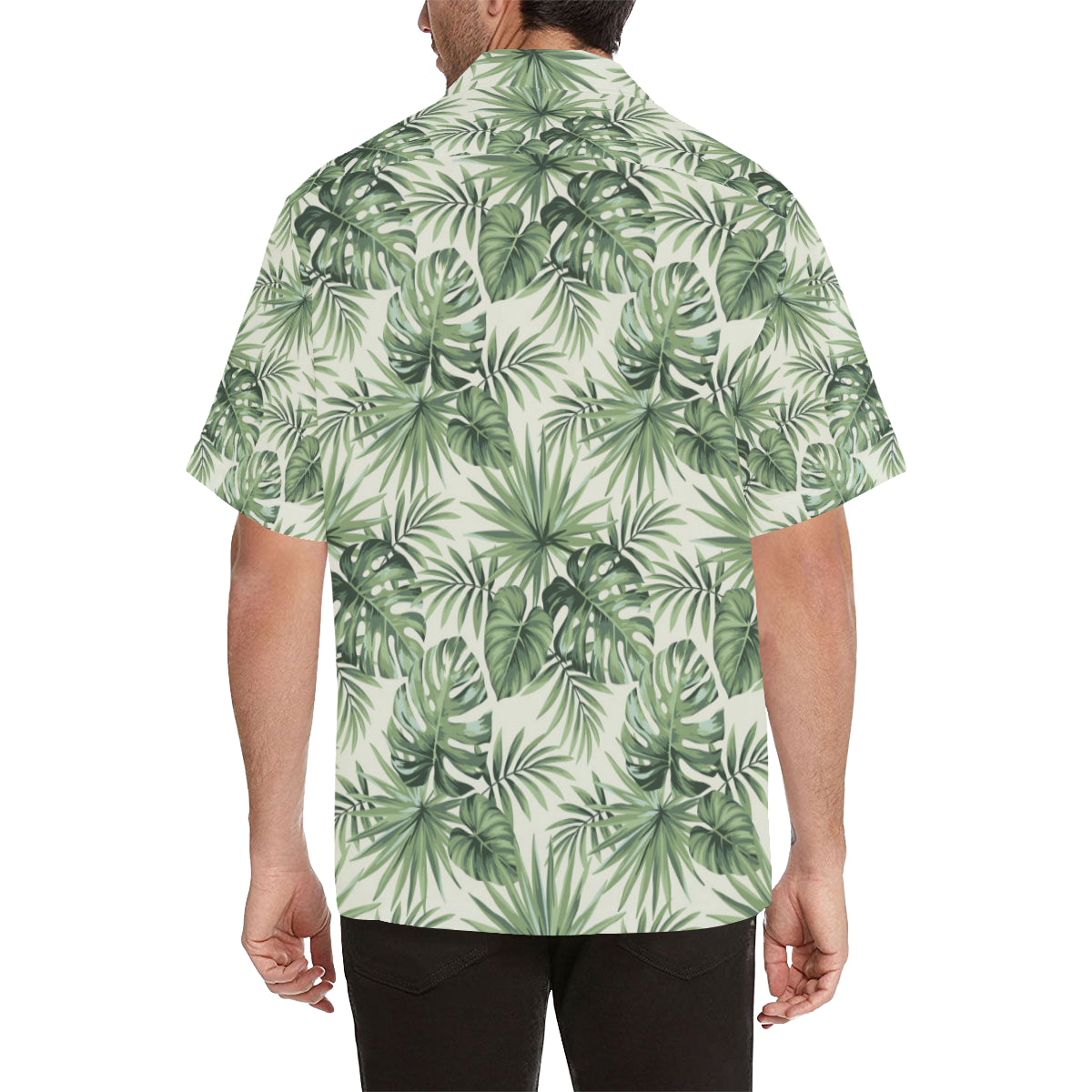 Palm Leaf Pattern Print Design A02 Men's Hawaiian Shirt