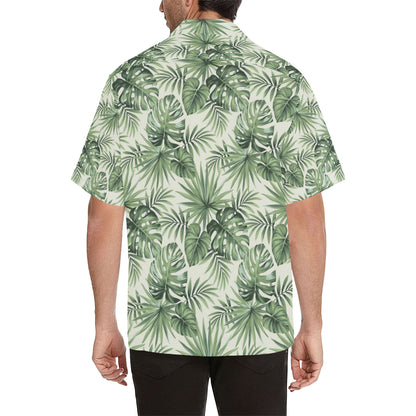 Palm Leaf Pattern Print Design A02 Men's Hawaiian Shirt