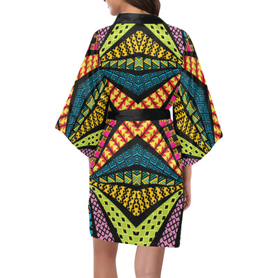 Kaleidoscope Pattern Print Design 05 Women's Short Kimono