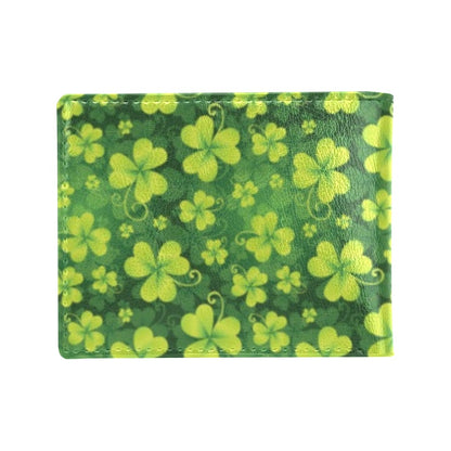 Shamrock Clover Print Men's ID Card Wallet