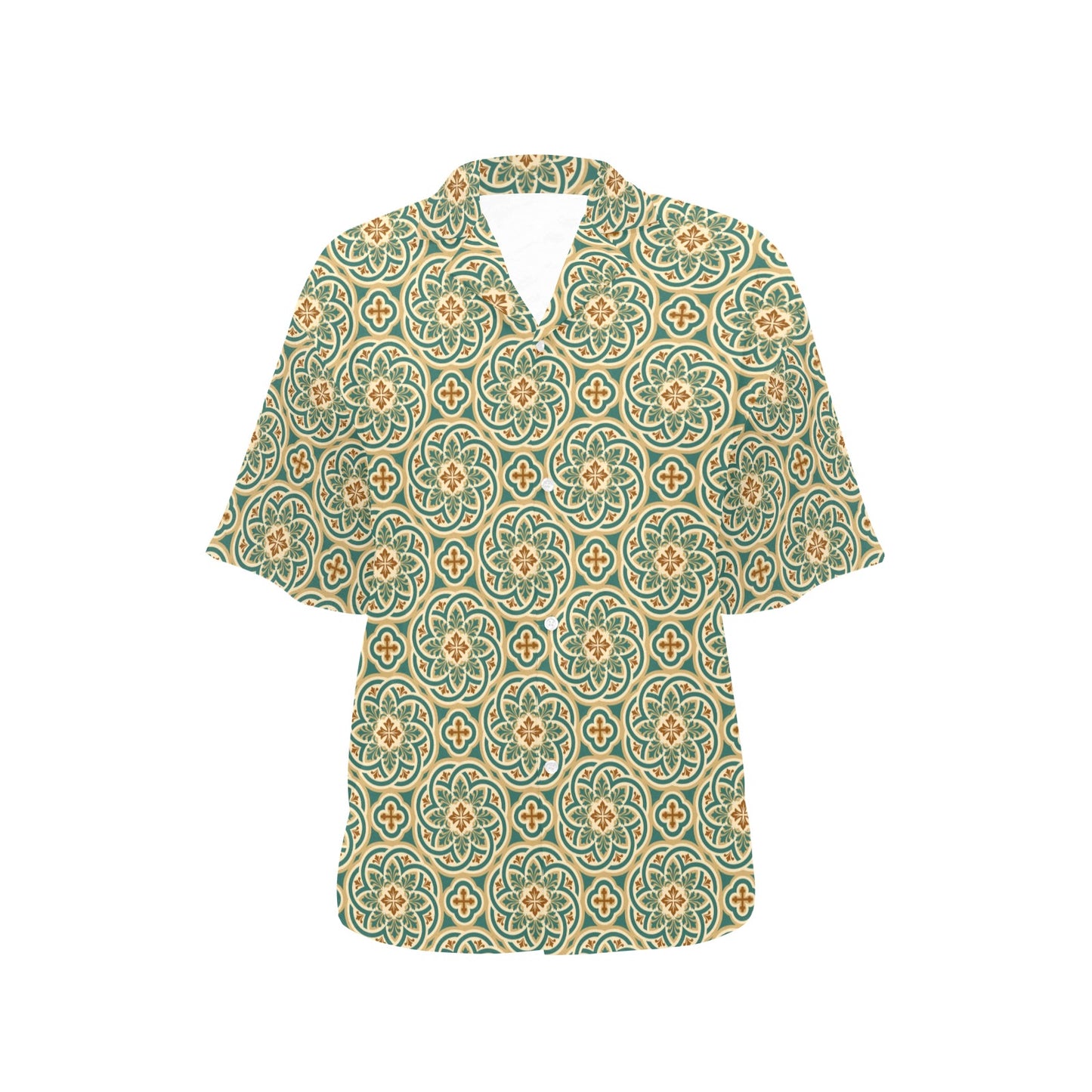 Cross Pattern Print Design 01 Women's Hawaiian Shirt