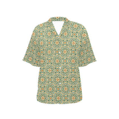 Cross Pattern Print Design 01 Women's Hawaiian Shirt