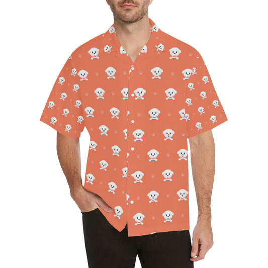 Bichons Frise Pattern Print Design 02 Men's Hawaiian Shirt