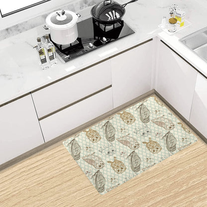 Owl Pattern Print Design A03 Kitchen Mat