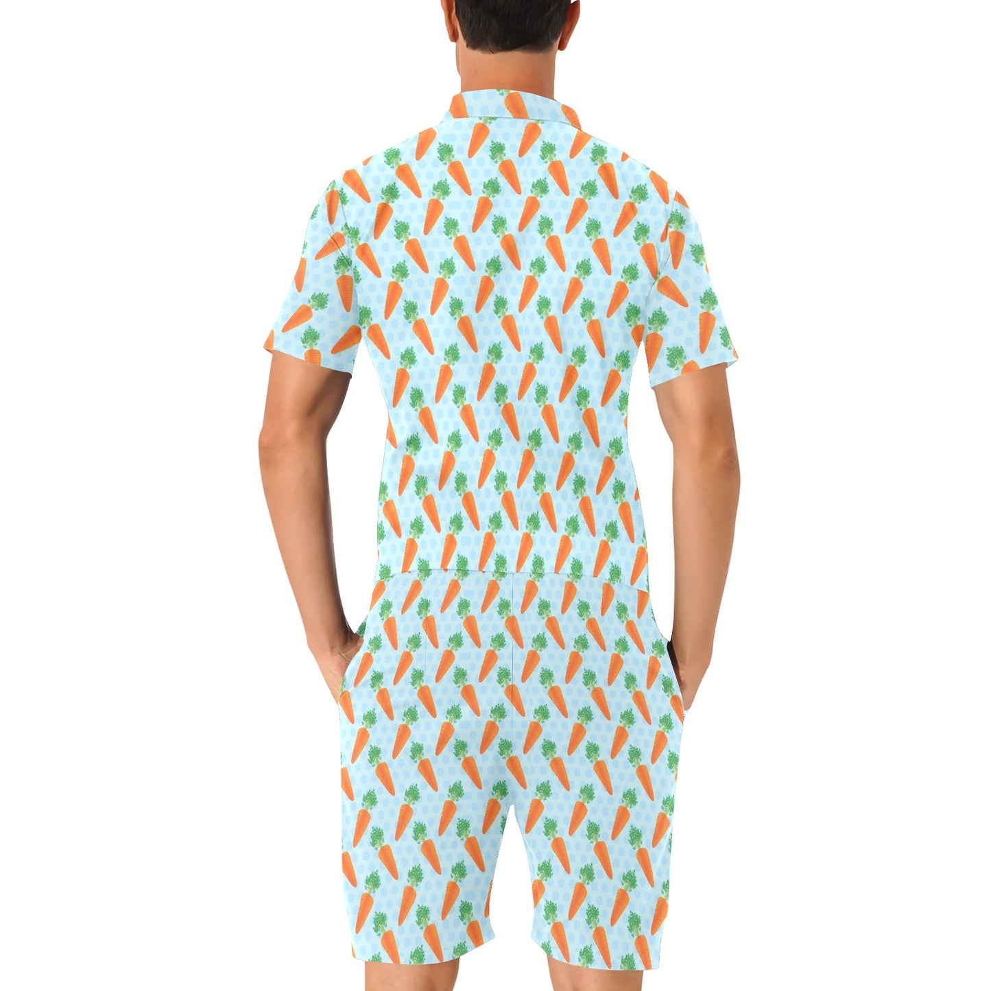 Carrot Pattern Print Design 01 Men's Romper