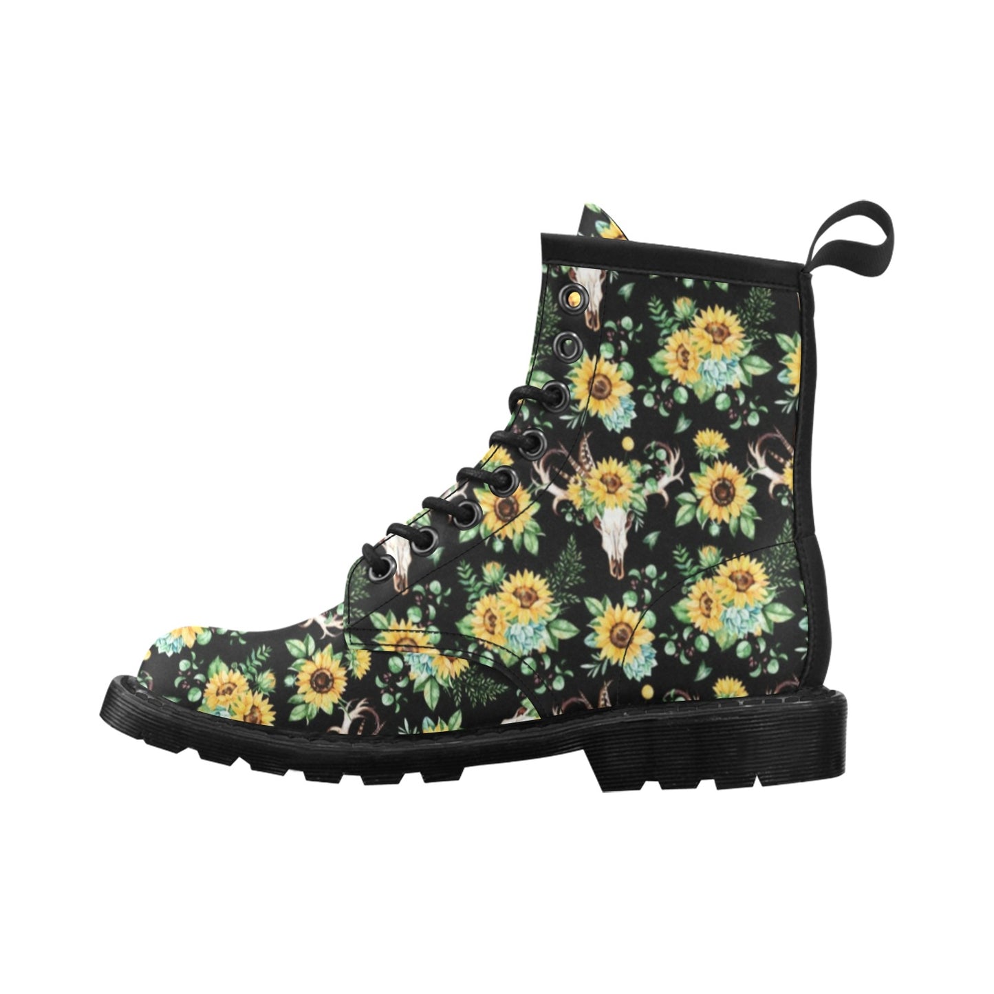 Sunflower Pattern Print Design SF08 Women's Boots