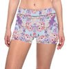 Lilac Pattern Print Design LI03 Yoga Shorts