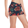 Pomegranate Pattern Print Design PG04 Yoga Shorts