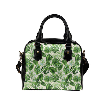 Palm Leaf Pattern Print Design A01 Shoulder Handbag