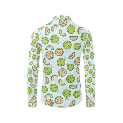 Cantaloupe Pattern Print Design 02 Men's Long Sleeve Shirt