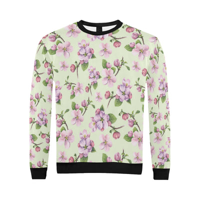 Apple blossom Pattern Print Design AB05 Men Long Sleeve Sweatshirt