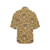 Native Indian Buffalo head Women's Hawaiian Shirt