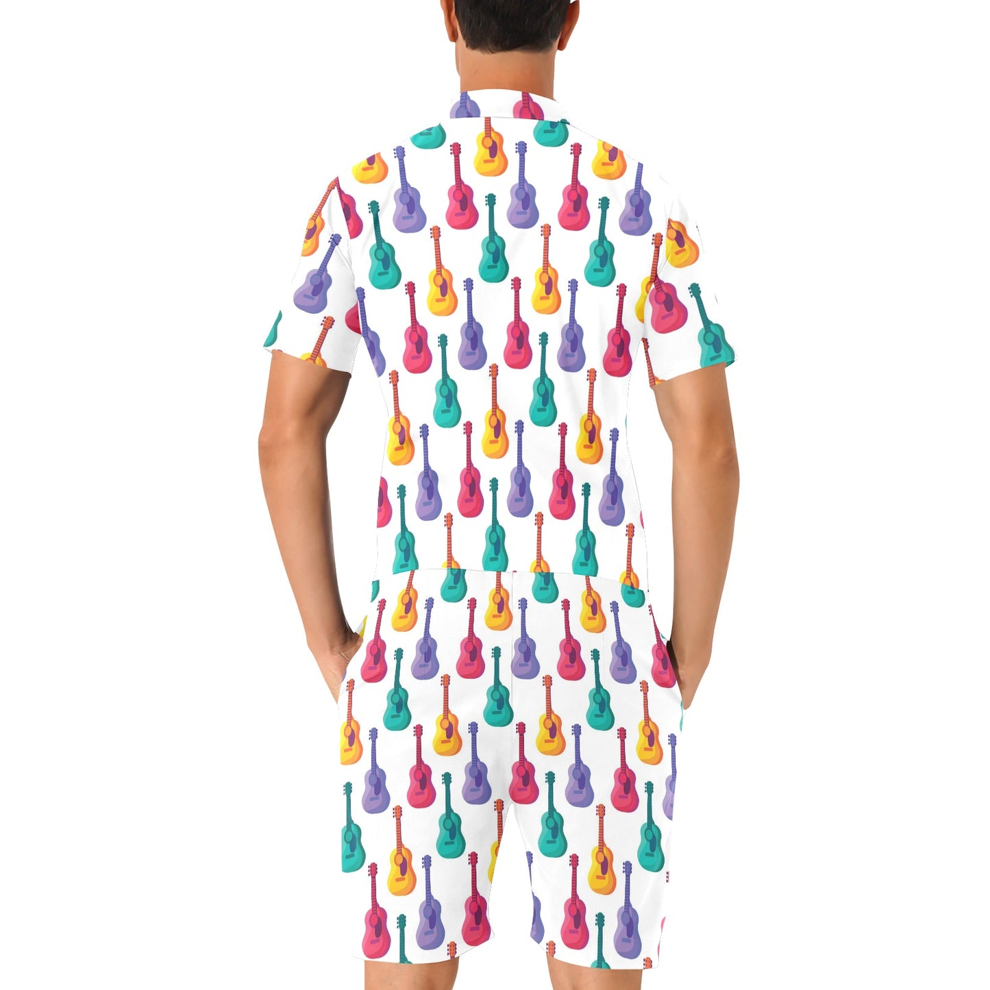 Acoustic Guitar Print Design LKS406 Men's Romper