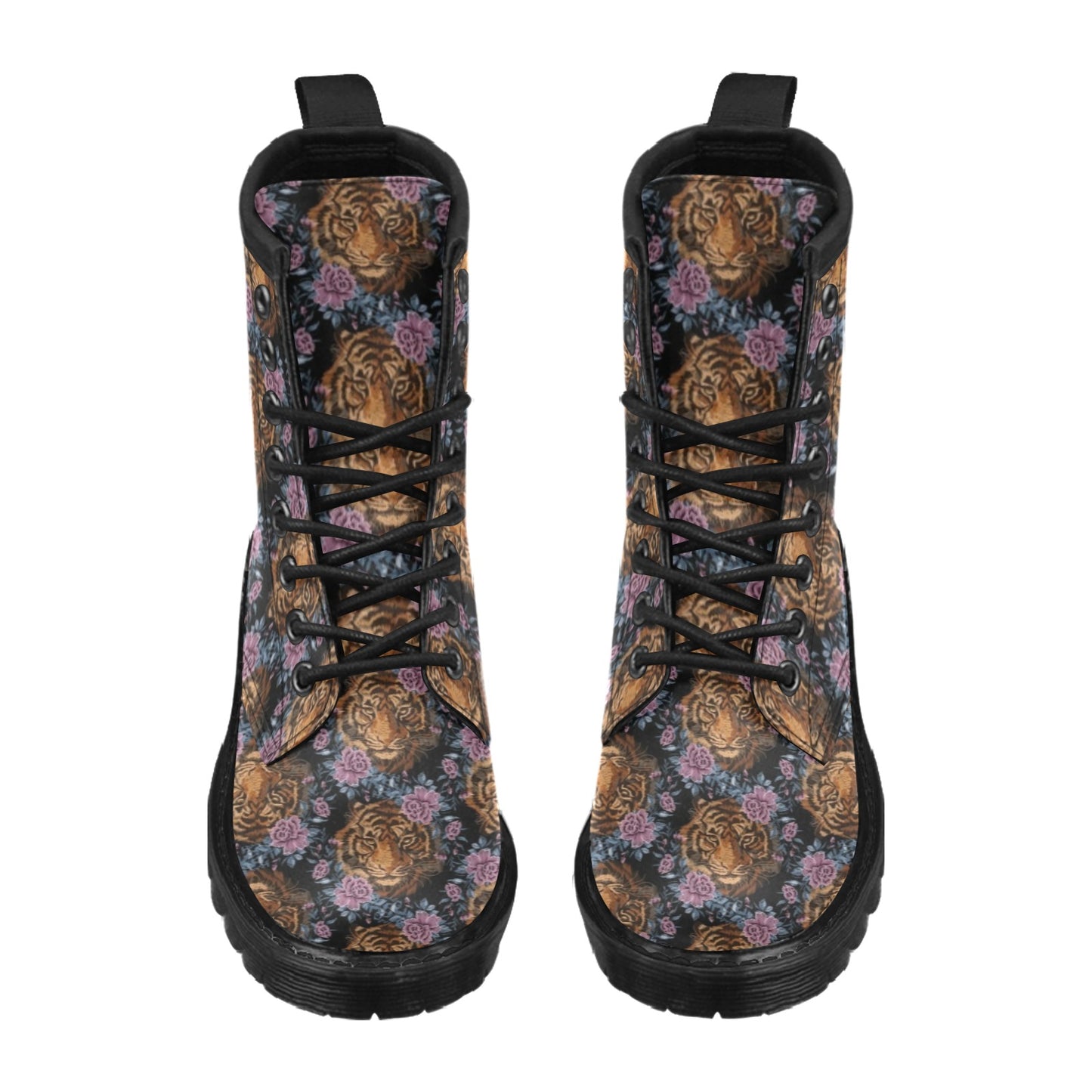 Tiger Head Floral Women's Boots