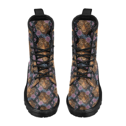 Tiger Head Floral Women's Boots