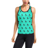 Shark Fin Pattern Women's Racerback Tank Top