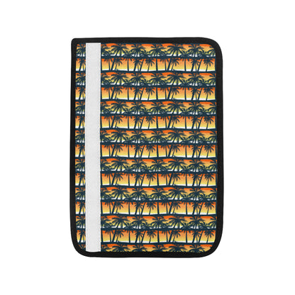 Palm Tree Sunset Design Print Car Seat Belt Cover