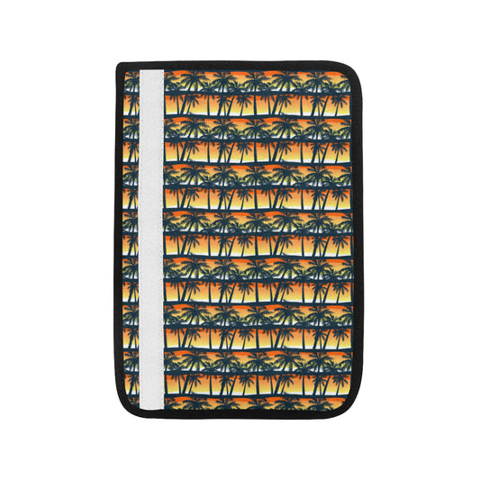 Palm Tree Sunset Design Print Car Seat Belt Cover