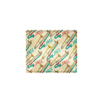 Trombone Pattern Print Design 03 Men's ID Card Wallet