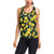 Yellow Hibiscus Pattern Print Design HB08 Women's Racerback Tank Top