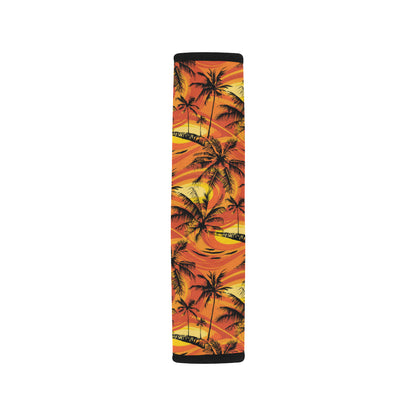 Palm Tree Pattern Print Design A02 Car Seat Belt Cover