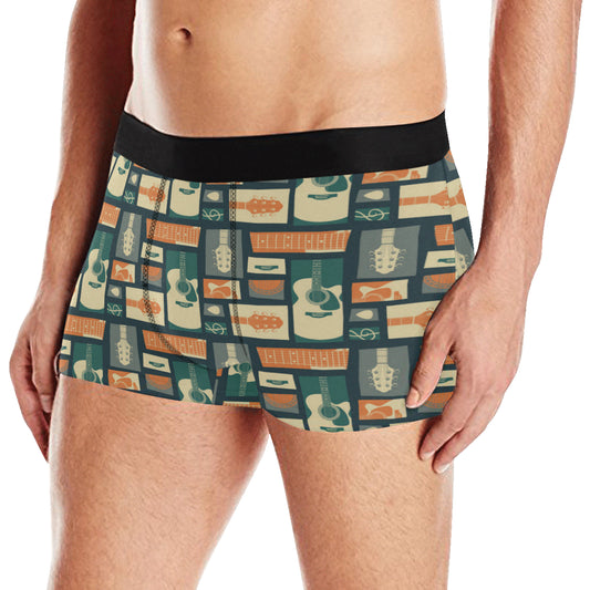 Acoustic Guitar Pattern Print Design 02 Men's Boxer Briefs
