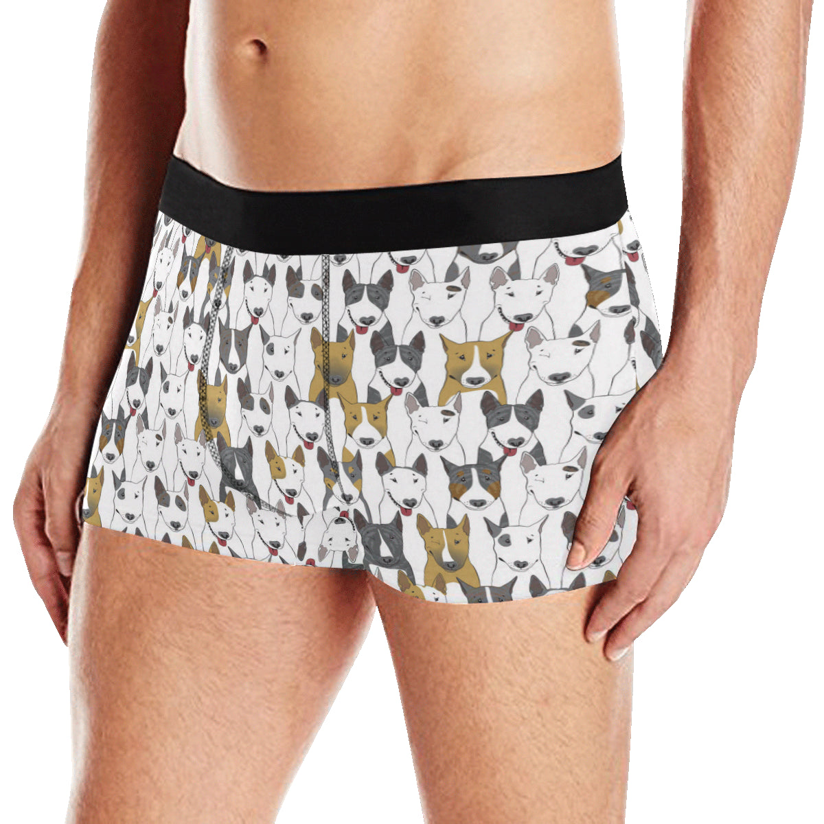Bull Terriers Pattern Print Design 03 Men's Boxer Briefs