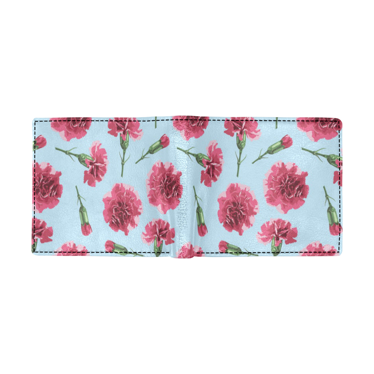 Carnations Pattern Print Design CN01 Men's ID Card Wallet