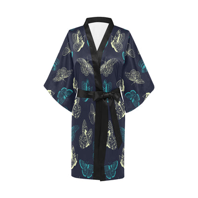 Monarch Butterfly Pattern Print Design 01 Women's Short Kimono