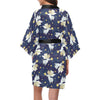 Angel Pattern Print Design 06 Women's Short Kimono