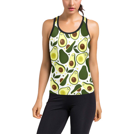 Avocado Pattern Print Design AC06 Women's Racerback Tank Top