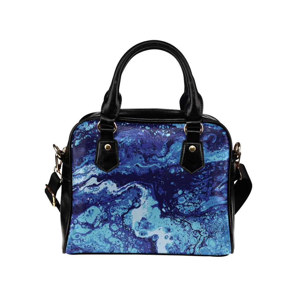 Ocean Liquid Pattern Print Design A03 Shoulder Handbag