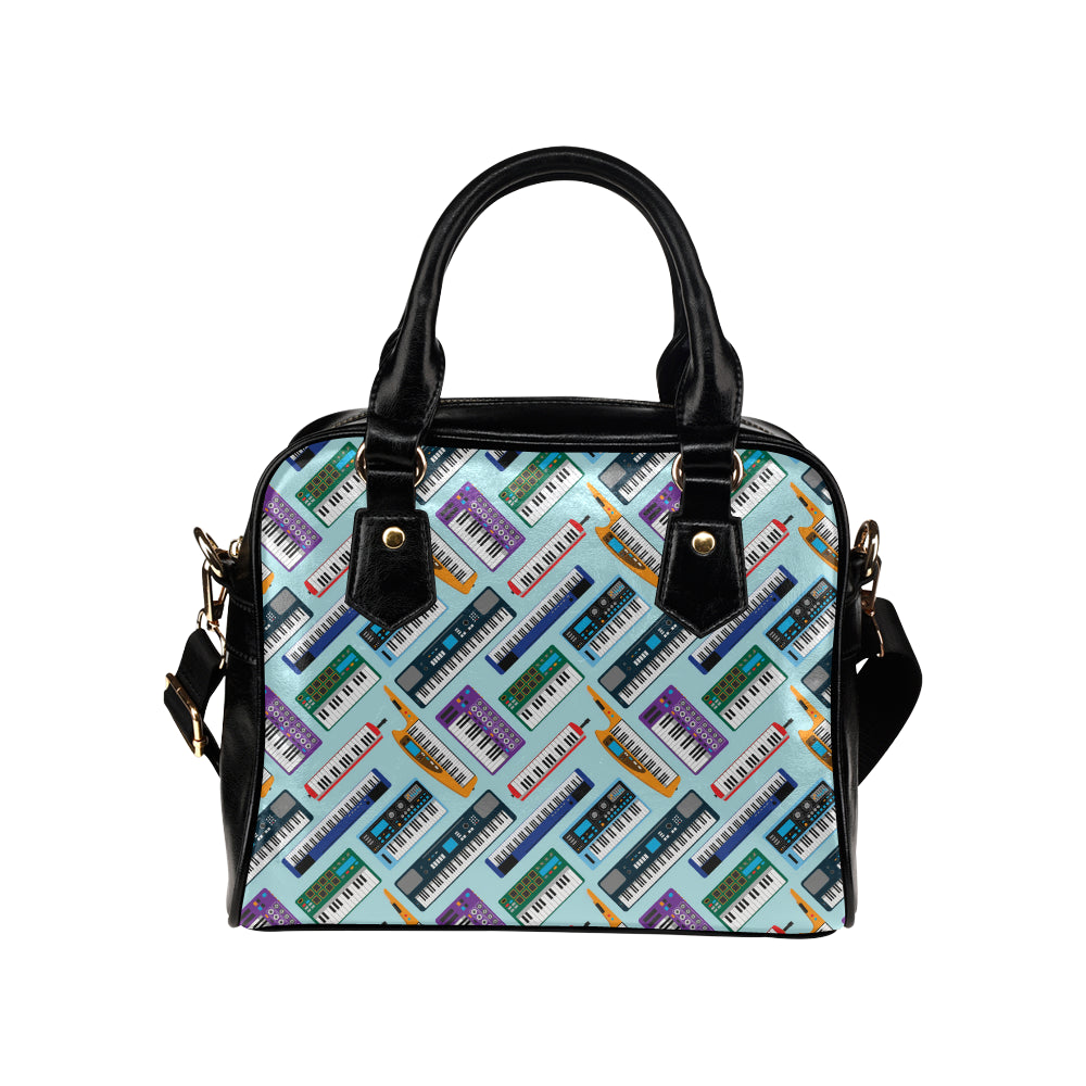 Synthesizer Pattern Print Design 02 Shoulder Handbag